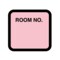 Nevs Printed Chart Labels - Room No 1-7/16" x 1-1/2" Pink w/Black NRBP-S-PINK - alternate 1